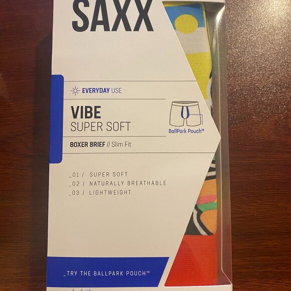 SAXX VIBE Boxer Briefs “Sticker Snacks” - Picture 3 of 4